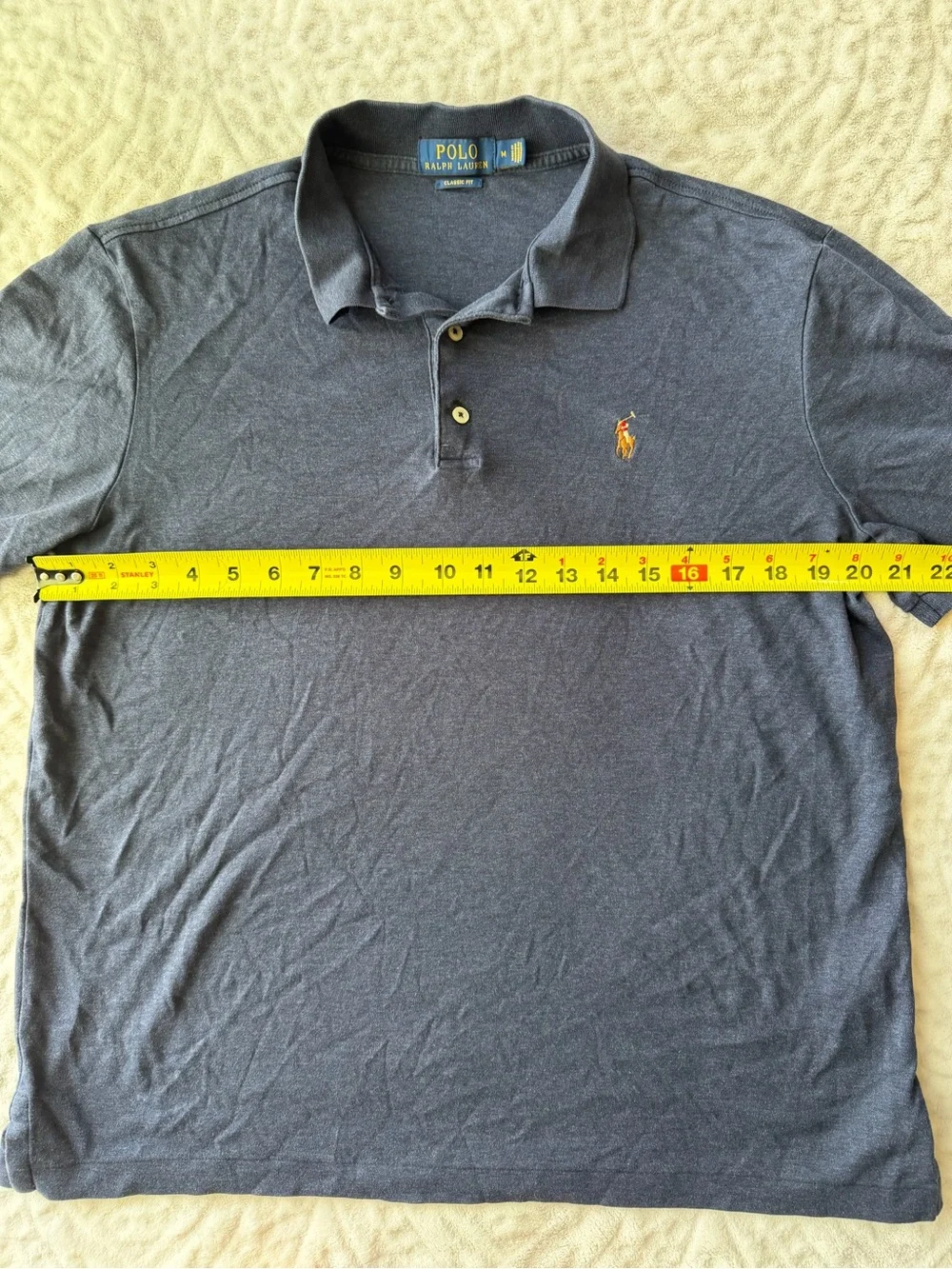 Polo Ralph Lauren Men’s Navy Blue Classic Fit Polo Shirt Size M 100% Cotton